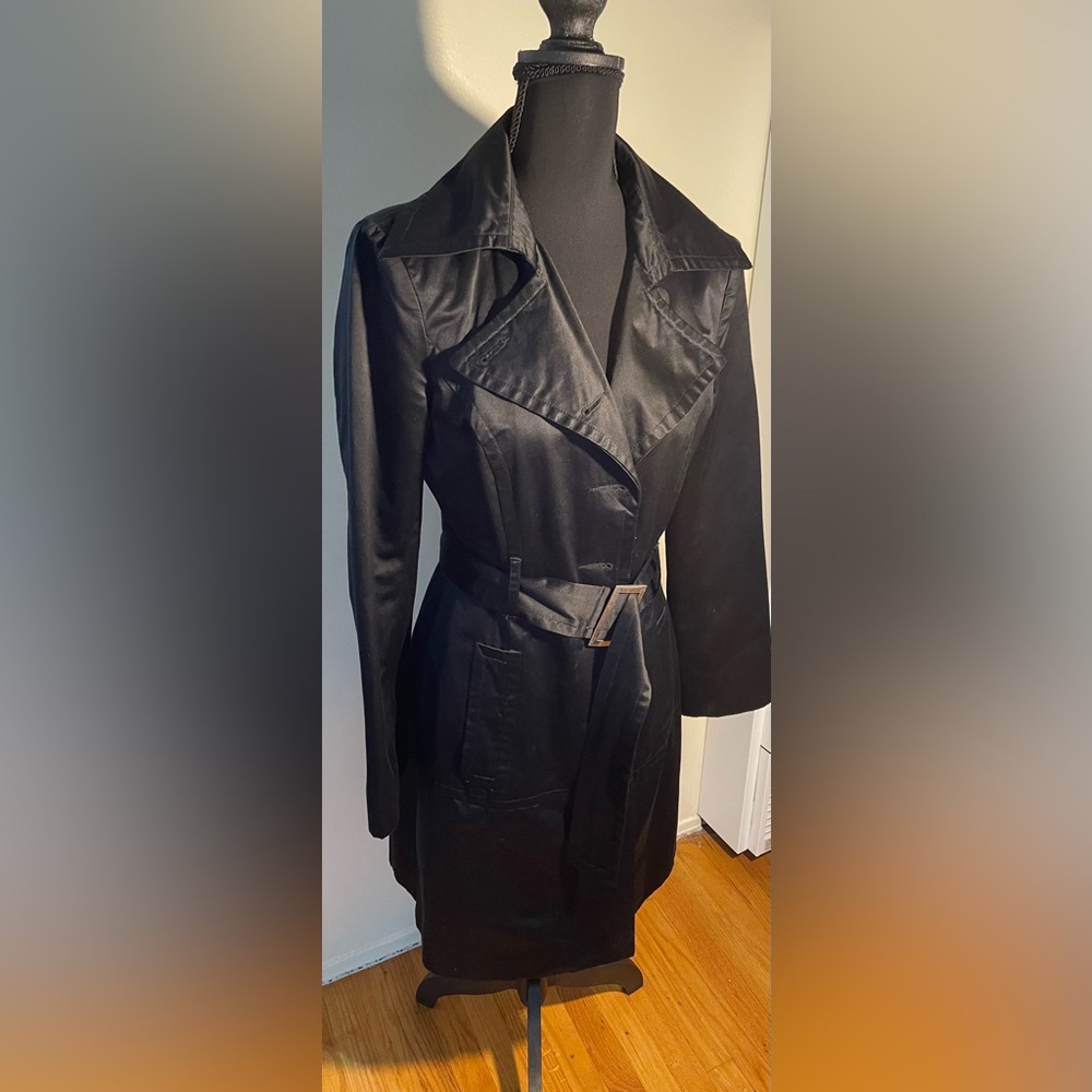 Vintage BeBe Classic Black Trench Coat